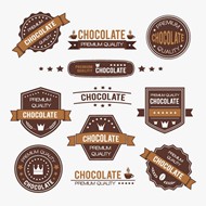 巧克力标签矢量图片