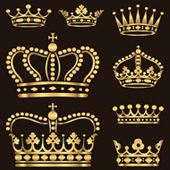 金色质感王冠矢量图片