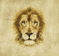 狮子像素头像矢量图片
