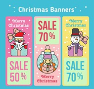 圣诞节促销banner矢量图片