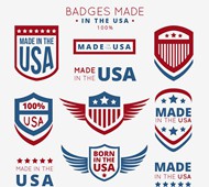 美国制造标签矢量图片