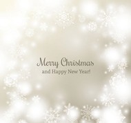 银色雪花圣诞贺卡矢量图片