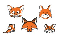 卡通狐狸头像矢量图片