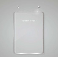 空白玻璃广告牌矢量图片