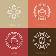欧式咖啡元素图标矢量图片