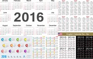 2016年日历主题矢量图片