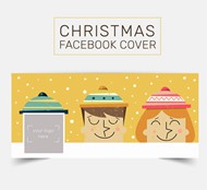 圣诞节脸书封面矢量图片