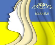 乌克兰女子侧脸矢量图片