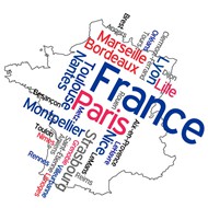 法国地图矢量图片