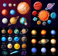 宇宙星球星系矢量图片