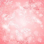 粉色叶形花纹背景矢量图片