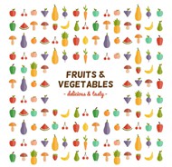 水果蔬菜无缝背景矢量图片