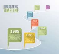 时间轴商务信息图矢量图片