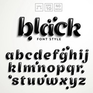 黑色质感字母矢量图片