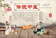 中医养生宣传海报矢量图片