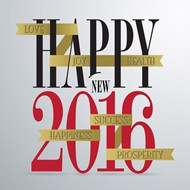 2016新年艺术字矢量图片