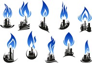 石油炼制工业标志矢量图片