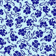 蓝色花卉无缝背景矢量图片