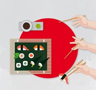 筷子的用法矢量图片