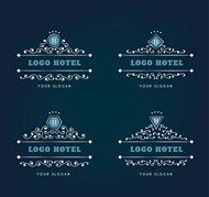 旅馆花纹标志矢量图片