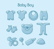 男婴用品图标矢量图片
