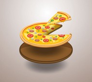美味披萨矢量图片