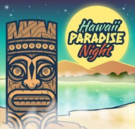 夏威夷度假海报矢量图片