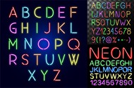 彩色英文字母矢量图片