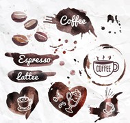 咖啡渍矢量图片