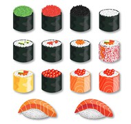 日本寿司矢量图片
