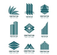 抽象建筑标志矢量图片