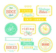 单车运动标签矢量图片