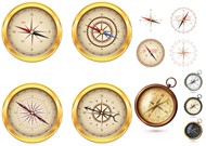 航海指南针矢量图片
