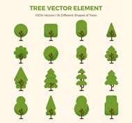 绿色树木矢量图片