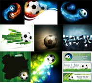 足球广告元素矢量图片