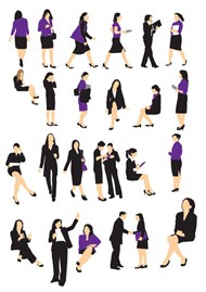 商务女性矢量图片
