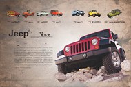 jeep辉煌历史海报矢量图片