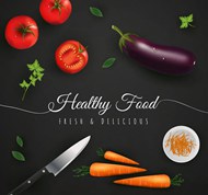 健康食品海报矢量图片