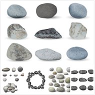 鹅卵石石头矢量图片