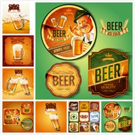 啤酒广告海报矢量图片