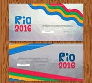 2016奥运会卡片矢量图片