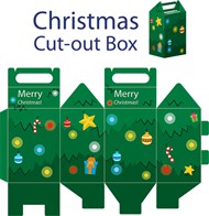 圣诞树包装盒矢量图片