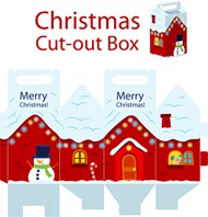 圣诞节包装盒设计矢量图片