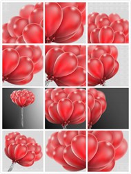 红色气球矢量图片