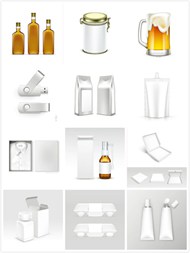 空白包装产品设计矢量图片