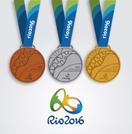 2016奥运奖牌设计矢量图片