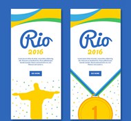 巴西奥运会矢横幅矢量图片