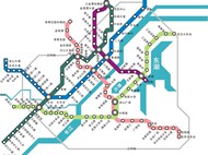 武汉市地铁路线图矢量图片