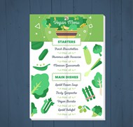 蔬菜背景菜单矢量图片