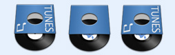 蓝色CD盒子图标